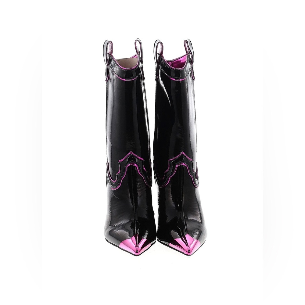 Jeffrey Campbell Black and Pink Heeled Boots NWOT